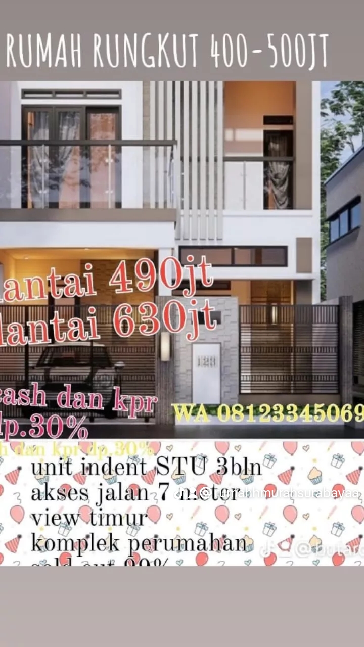 RUMAH RUNGKUT 400-500JT